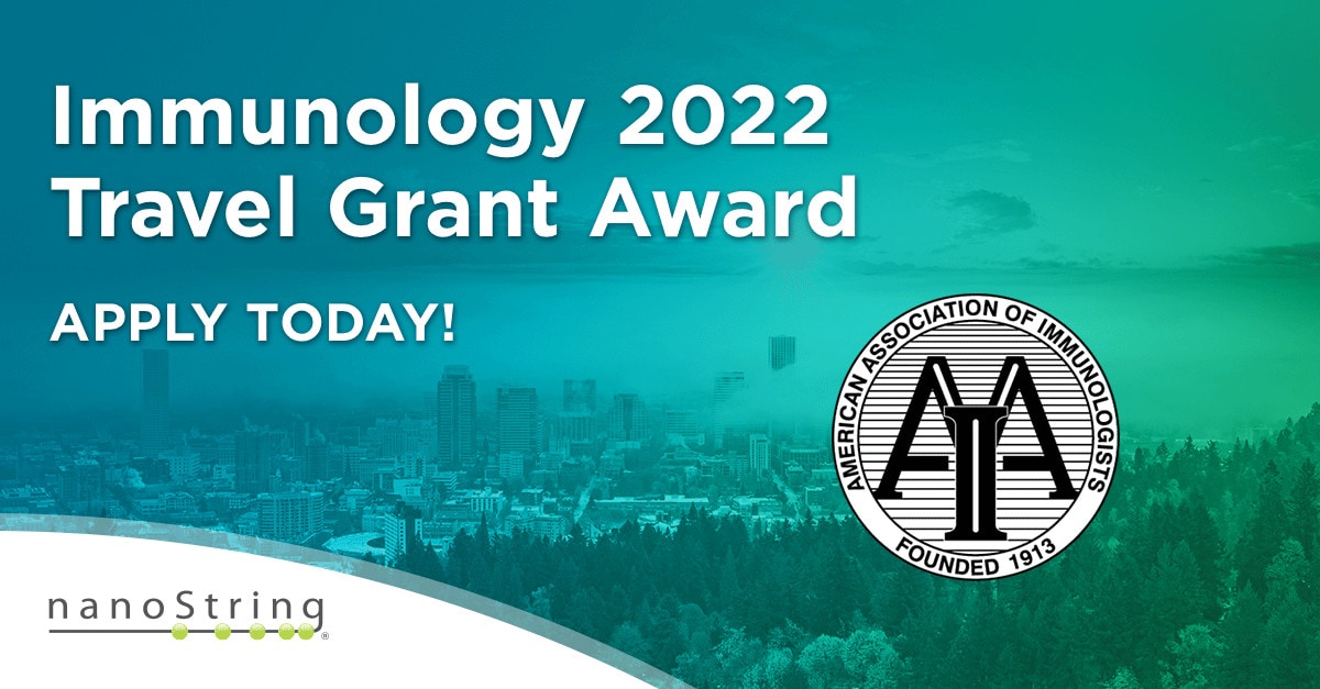 NanoString IMMUNOLOGY2022 Travel Grant Award | Bruker Spatial Biology